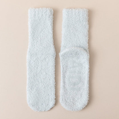 Chaussettes de nuit à semelle antidérapante (4 paires) - Bleu clair - EU36-40(US3-7) - image 24