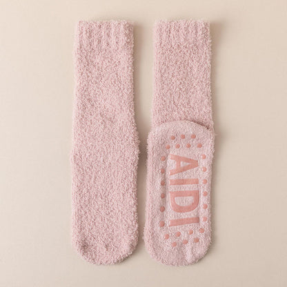 Chaussettes de nuit à semelle antidérapante (4 paires) - Rose clair - EU36-40(US3-7) - image 22