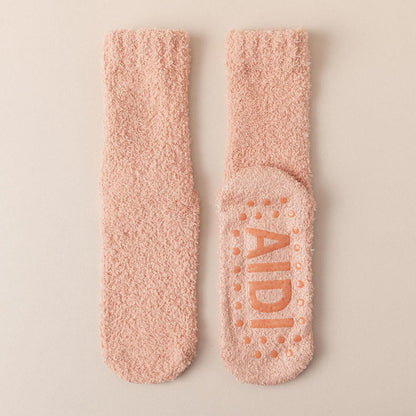 Chaussettes de nuit à semelle antidérapante (4 paires) - Orange - EU36-40(US3-7) - image 25