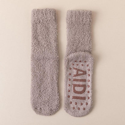 Chaussettes de nuit à semelle antidérapante (4 paires) - Café - EU36-40(US3-7) - image 20
