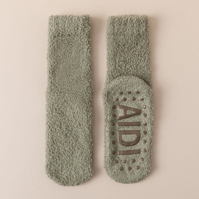 Chaussettes de nuit à semelle antidérapante (4 paires) - Vert - EU36-40(US3-7) - image 17