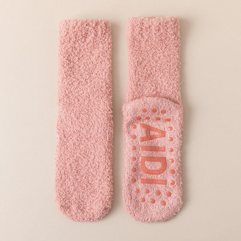Chaussettes de nuit à semelle antidérapante (4 paires) - Rose - EU36-40(US3-7) - image 21