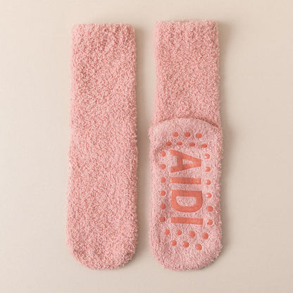 Chaussettes de nuit à semelle antidérapante (4 paires) - Rose - EU36-40(US3-7) - image 21