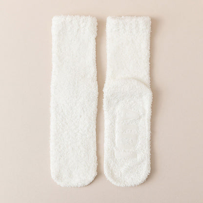 Chaussettes de nuit à semelle antidérapante (4 paires) - Beige - EU36-40(US3-7) - image 15
