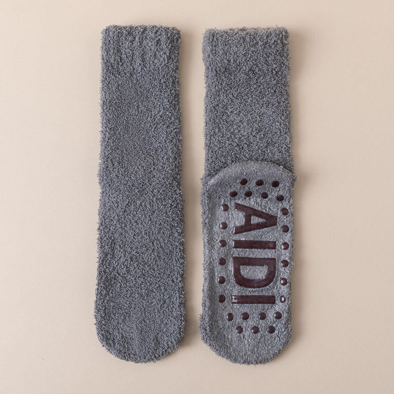 Chaussettes de nuit à semelle antidérapante (4 paires) - Gris foncé - EU36-40(US3-7) - image 14