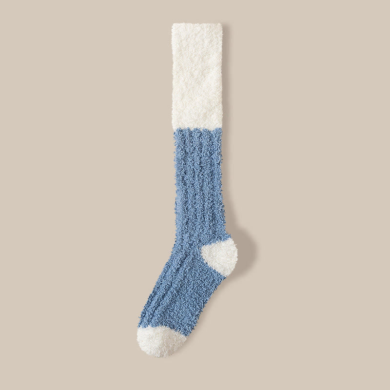Chaussettes de nuit hautes en polaire douce (4 paires) - Bleu - EU36-40(US3-7) - image 22