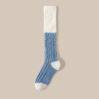 Chaussettes de nuit hautes en polaire douce (4 paires) - Bleu - EU36-40(US3-7) - image 22