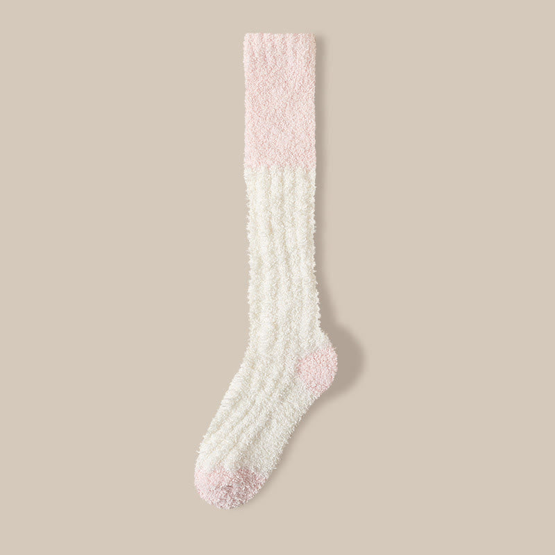 Chaussettes de nuit hautes en polaire douce (4 paires) - Blanc - EU36-40(US3-7) - image 11