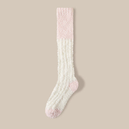 Chaussettes de nuit hautes en polaire douce (4 paires) - Blanc - EU36-40(US3-7) - image 11