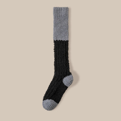 Chaussettes de nuit hautes en polaire douce (4 paires) - Noir - EU36-40(US3-7) - image 12