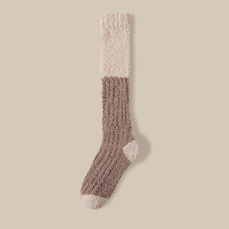 Chaussettes de nuit hautes en polaire douce (4 paires) - Brun - EU36-40(US3-7) - image 16
