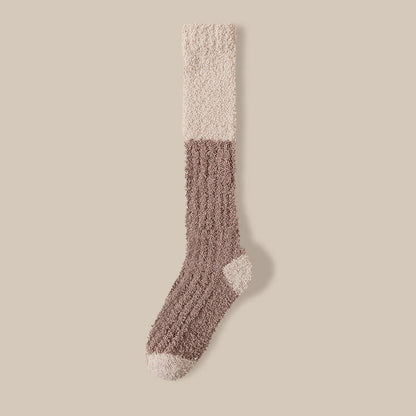 Chaussettes de nuit hautes en polaire douce (4 paires) - Brun - EU36-40(US3-7) - image 16