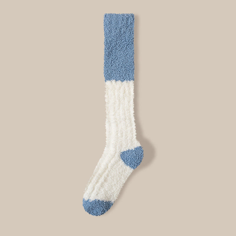 Chaussettes de nuit hautes en polaire douce (4 paires) - Bleu clair - EU36-40(US3-7) - image 15