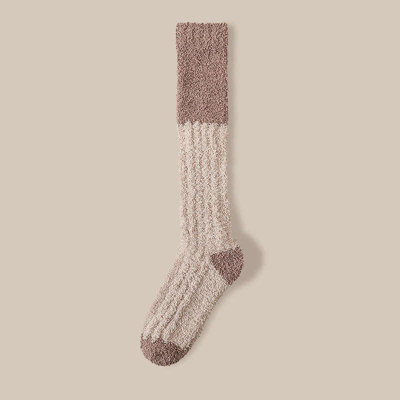 Chaussettes de nuit hautes en polaire douce (4 paires) - Abricot - EU36-40(US3-7) - image 17