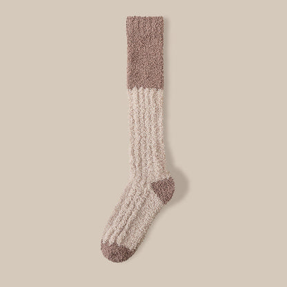 Chaussettes de nuit hautes en polaire douce (4 paires) - Abricot - EU36-40(US3-7) - image 17