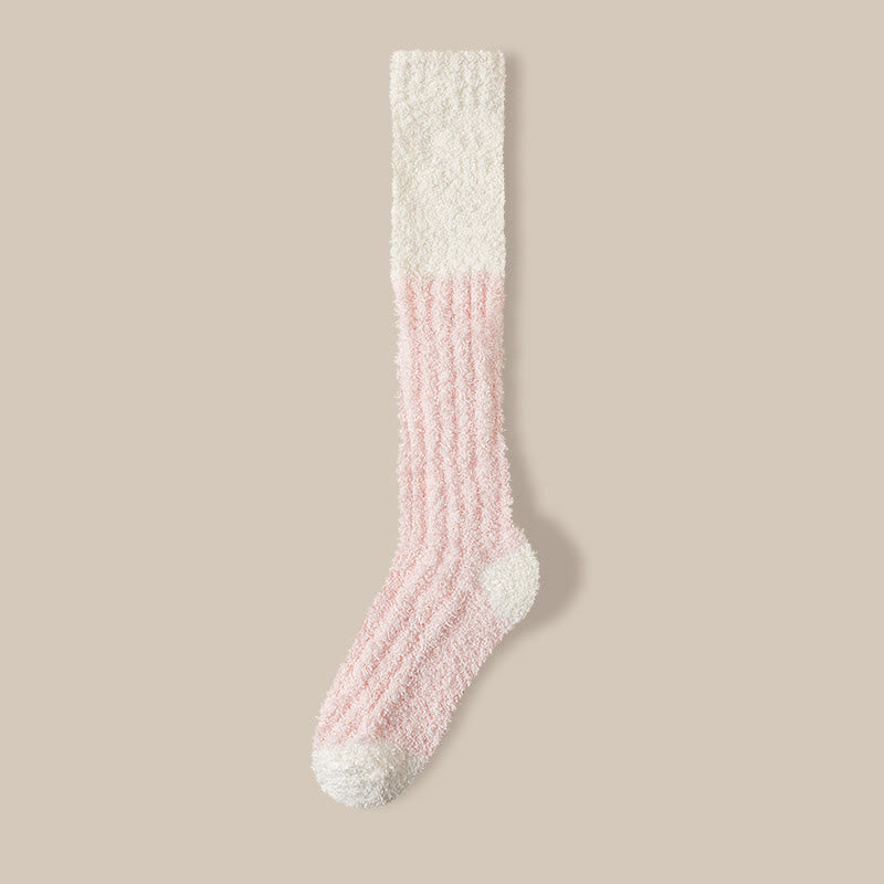 Chaussettes de nuit hautes en polaire douce (4 paires) - Rose clair - EU36-40(US3-7) - image 13