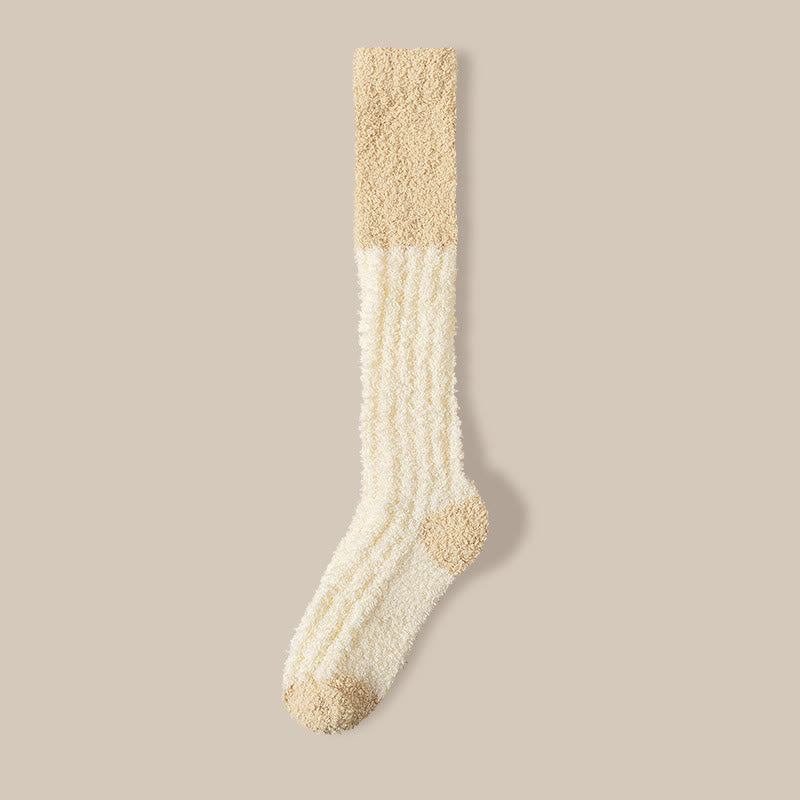 Chaussettes de nuit hautes en polaire douce (4 paires) - Jaune - EU36-40(US3-7) - image 18