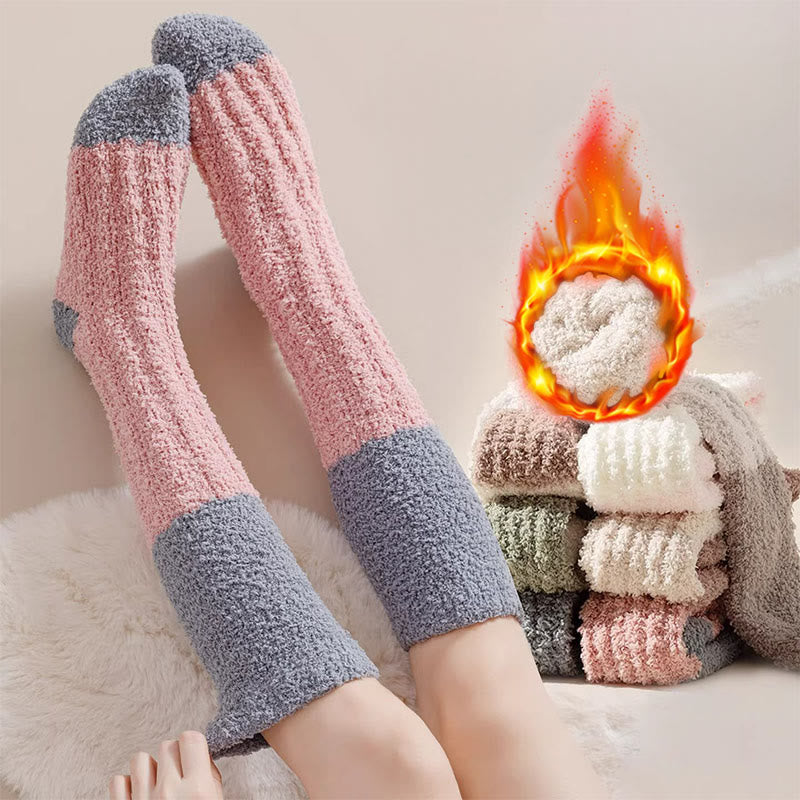 Chaussettes de nuit hautes en polaire douce (4 paires) - image 0