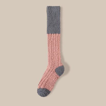 Chaussettes de nuit hautes en polaire douce (4 paires) - Rose - EU36-40(US3-7) - image 23
