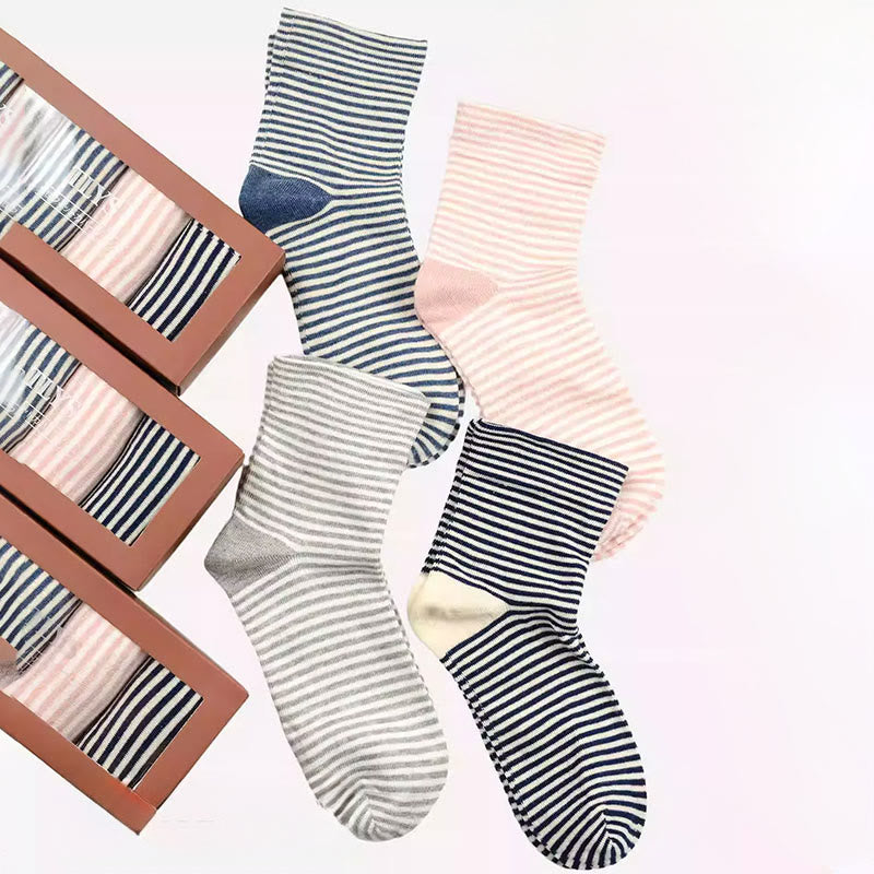 Chaussettes de nuit à larges rayures (4 paires) - image 6