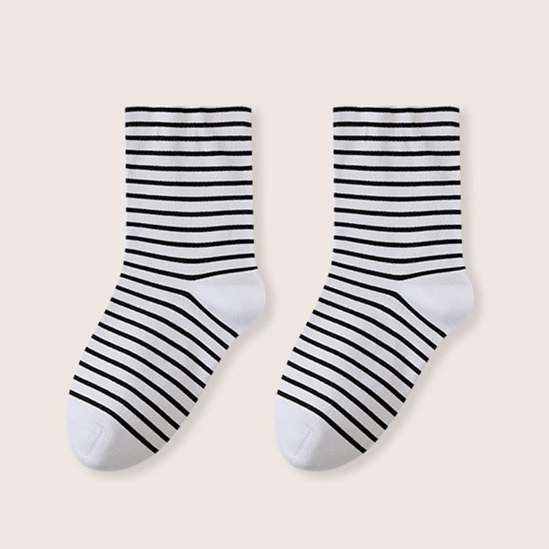 Chaussettes de nuit rayées en pur coton (3 paires) - Blanc - UE39-46 (US6-12) - image 14