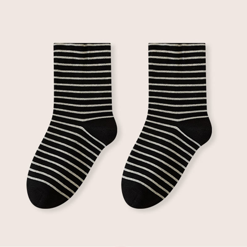 Chaussettes de nuit rayées en pur coton (3 paires) - Bleu marine - UE39-46 (US6-12) - image 17