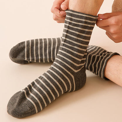 Chaussettes de nuit rayées en pur coton (3 paires) - image 11