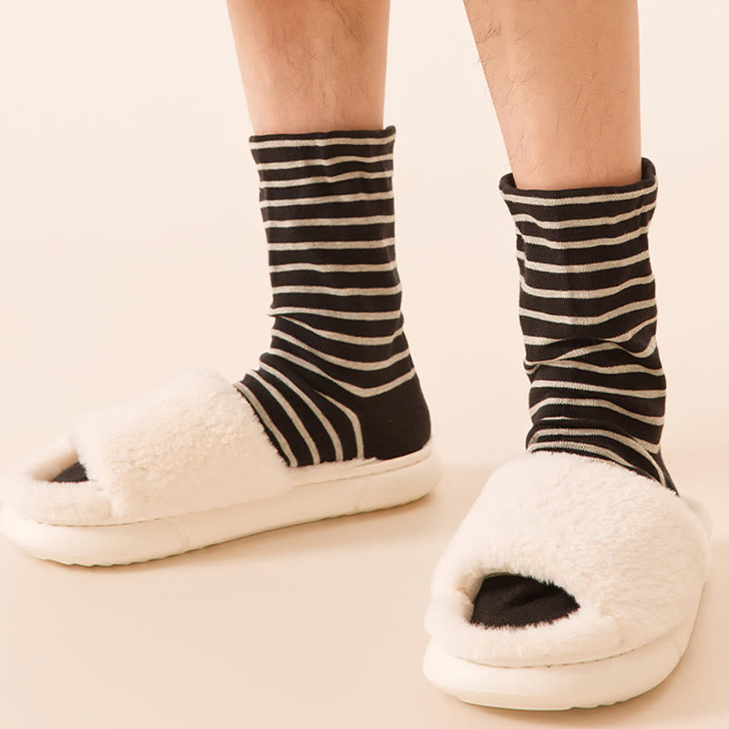 Chaussettes de nuit rayées en pur coton (3 paires) - image 8