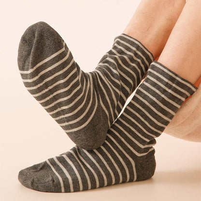 Chaussettes de nuit rayées en pur coton (3 paires) - image 2