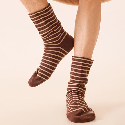 Chaussettes de nuit rayées en pur coton (3 paires) - image 9
