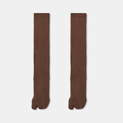 Chaussettes de nuit hautes Tabi (3 paires) - Café - EU36-40(US3-7) - image 13