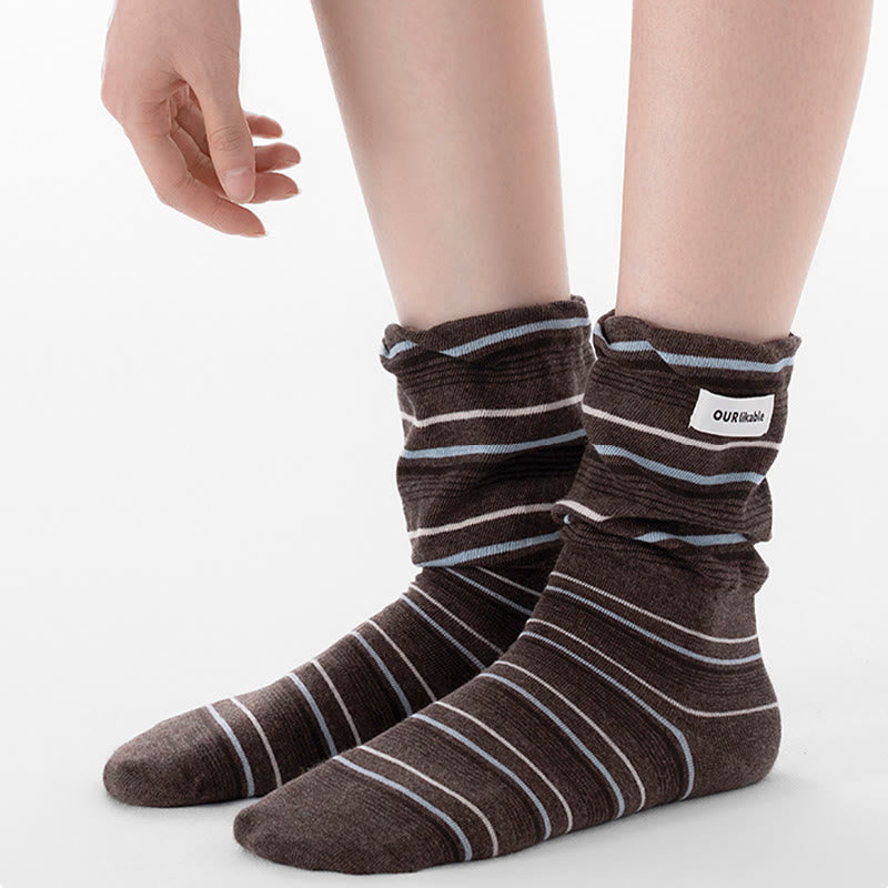 Chaussettes de nuit contrastées élégantes (5 paires) - image 8