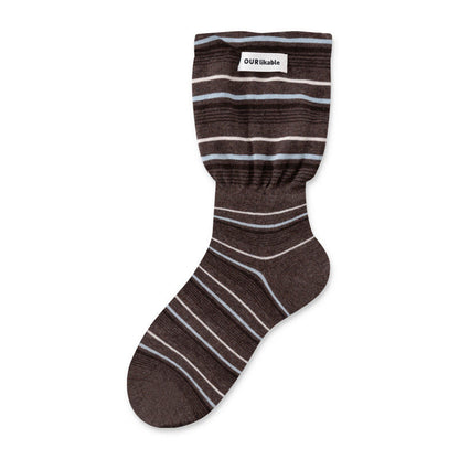 Chaussettes de nuit contrastées élégantes (5 paires) - Café - EU36-40(US3-7) - image 14