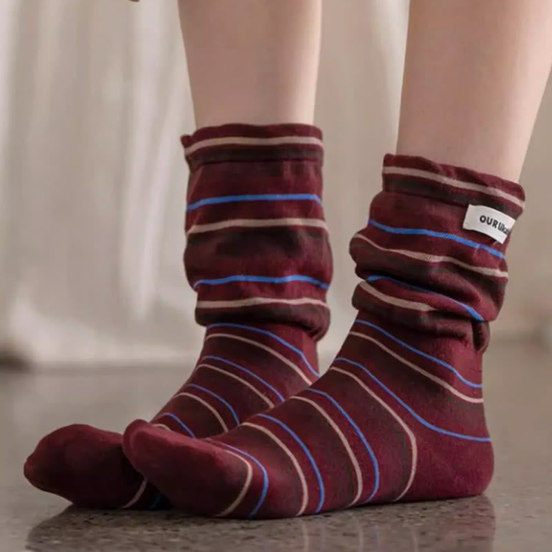 Chaussettes de nuit contrastées élégantes (5 paires) - image 3