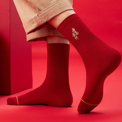 Chaussettes brodées du Nouvel An (5 paires) - image 3