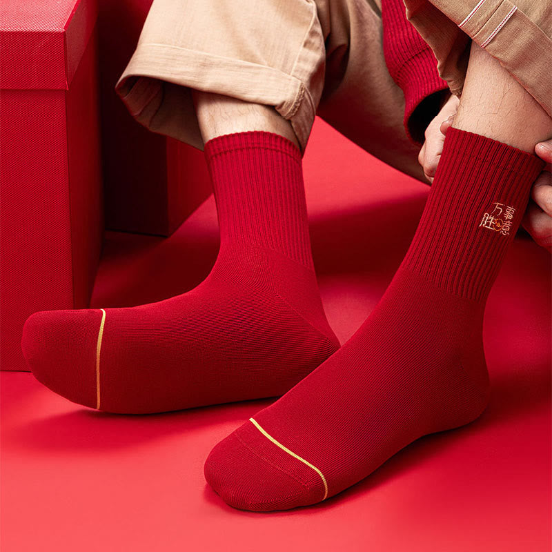 Chaussettes brodées du Nouvel An (5 paires) - image 7