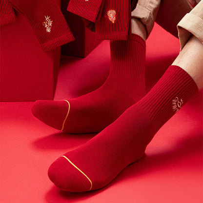 Chaussettes brodées du Nouvel An (5 paires) - image 2
