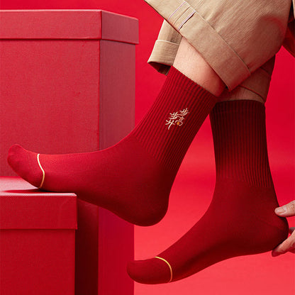 Chaussettes brodées du Nouvel An (5 paires) - image 5