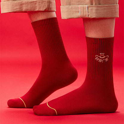 Chaussettes brodées du Nouvel An (5 paires) - image 6