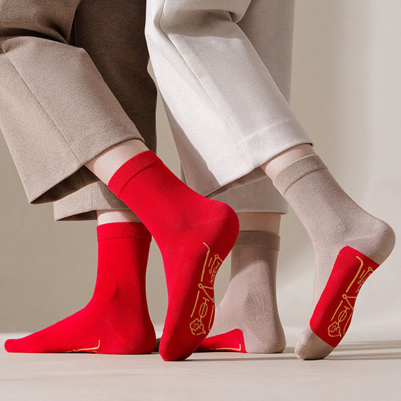 Chaussettes à revers élastique (5 paires) - image 2