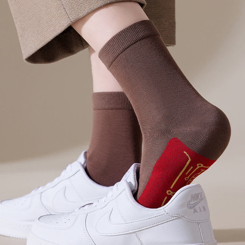 Chaussettes à revers élastique (5 paires) - image 8
