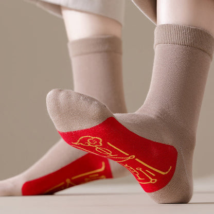 Chaussettes à revers élastique (5 paires) - image 6