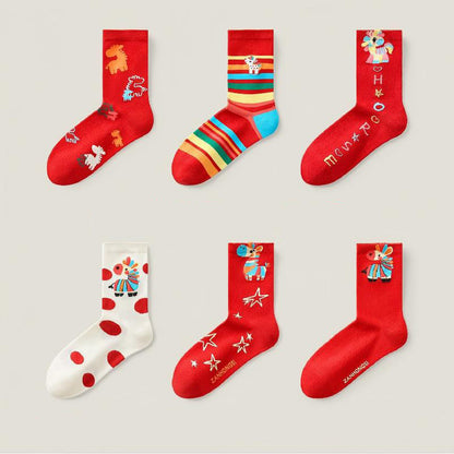 Chaussettes Rainbow Horse Quarter (6 paires) - Multicolore - EU36-40(US3-7) - image 10