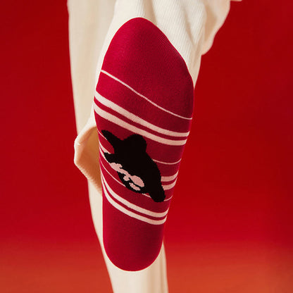 Chaussettes rouges festives (5 paires) - image 9