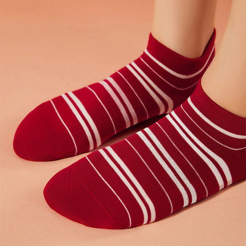 Chaussettes rouges festives (5 paires) - image 6