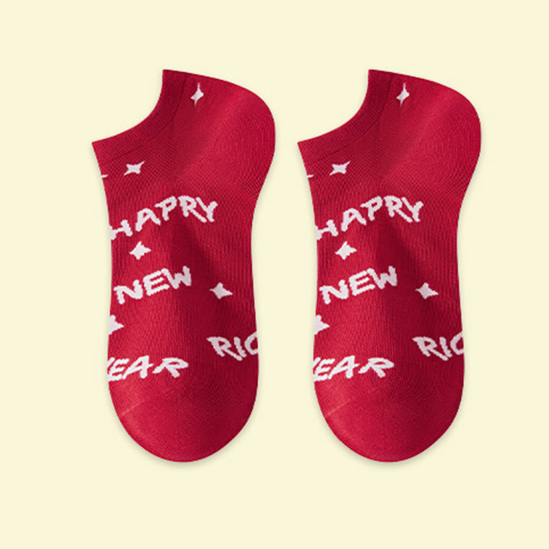 Chaussettes rouges festives (5 paires) - image 12