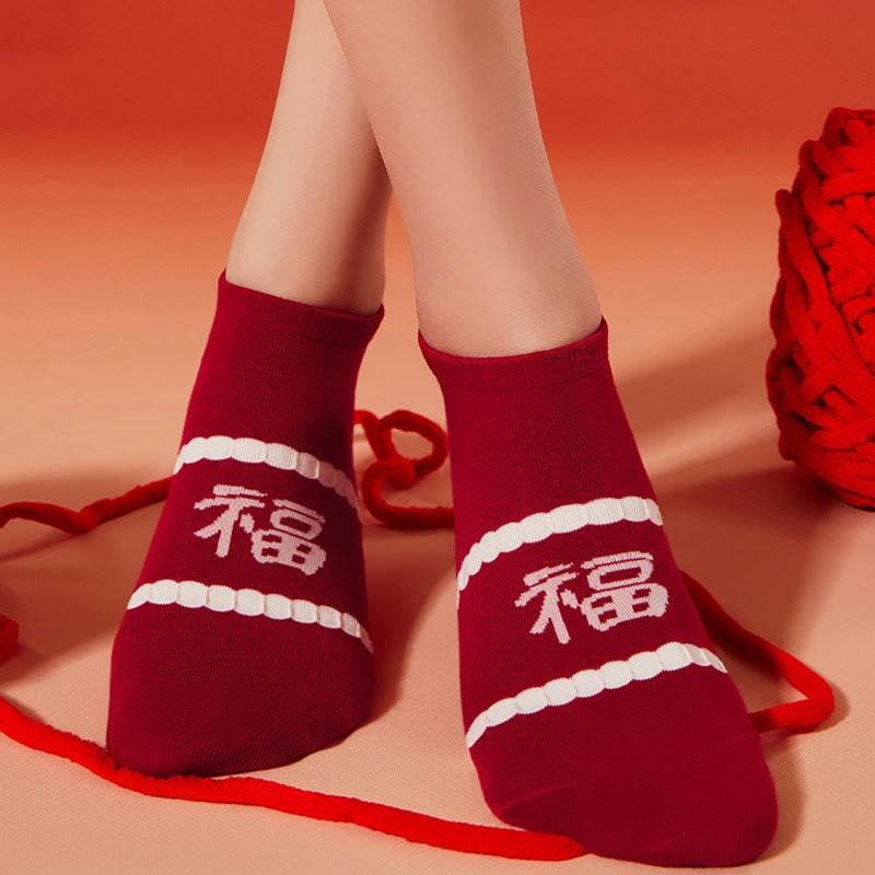 Chaussettes rouges festives (5 paires) - image 7