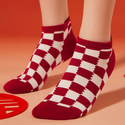 Chaussettes rouges festives (5 paires) - image 3
