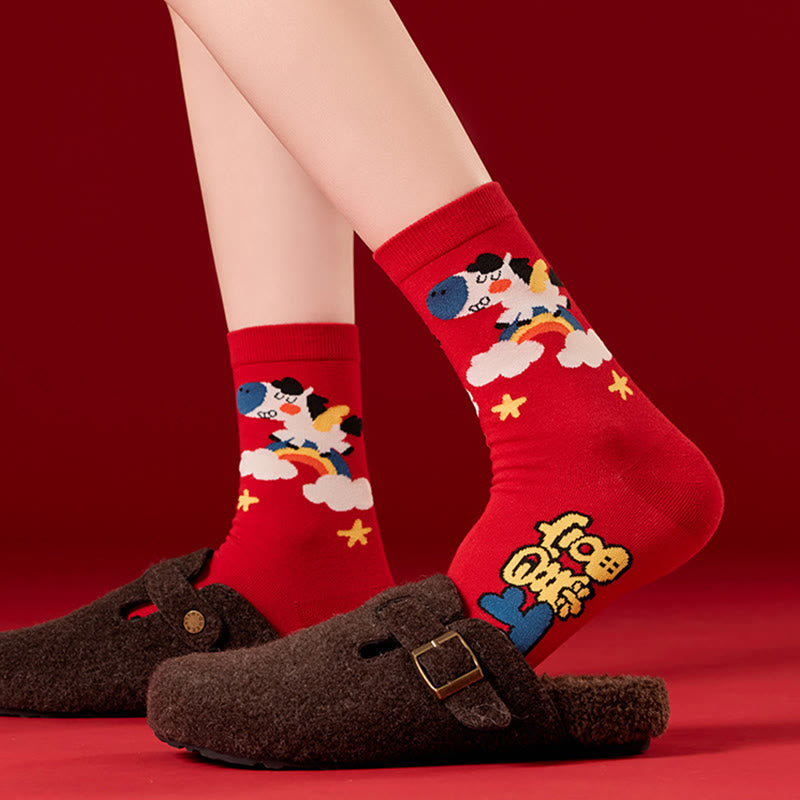 Chaussettes courtes à motif de bas amusants (4 paires) - image 10