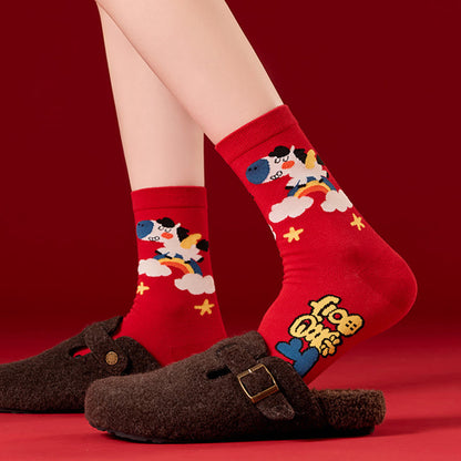 Chaussettes courtes à motif de bas amusants (4 paires) - image 10